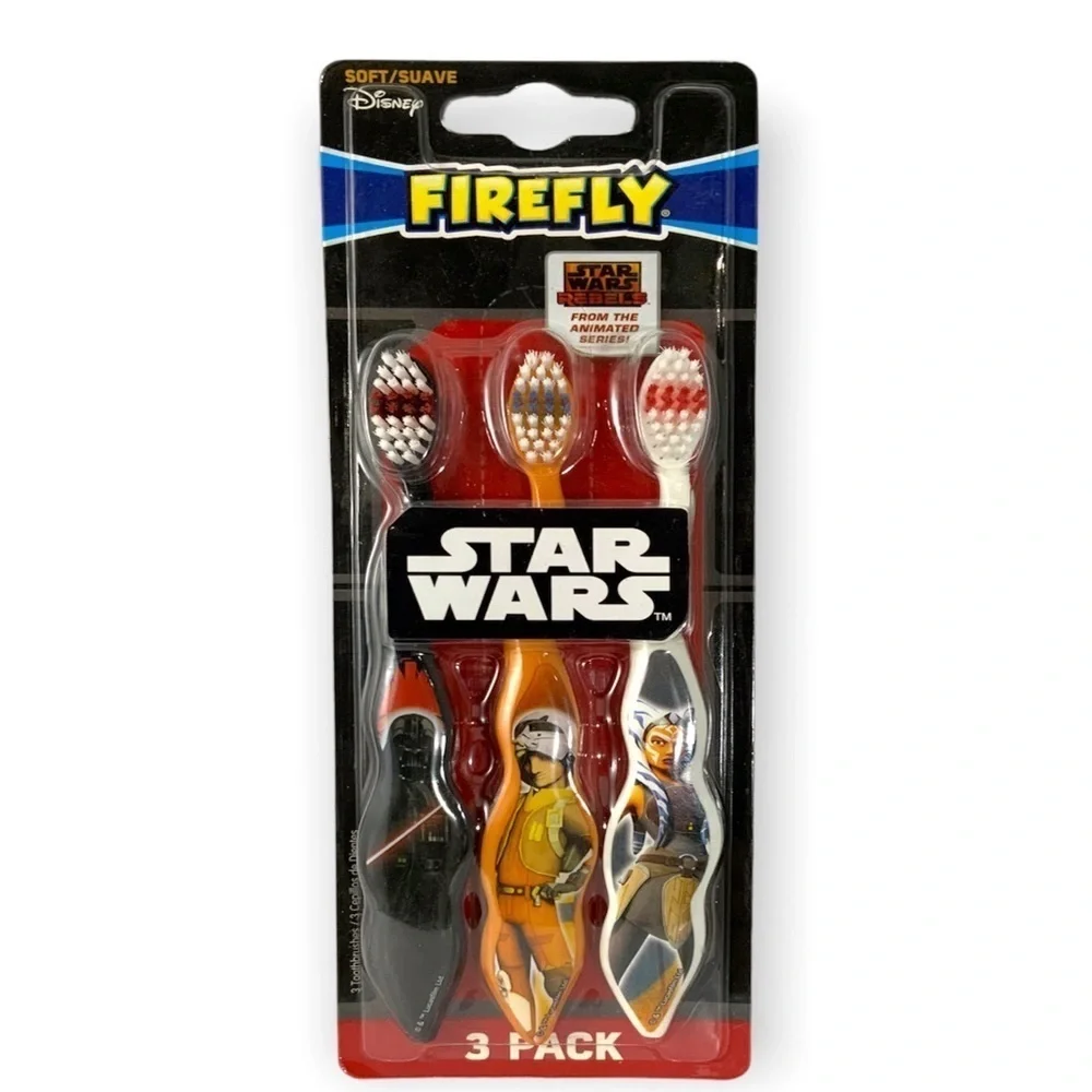 Firefly Star Wars Kids Toothbrushes Pack of 3